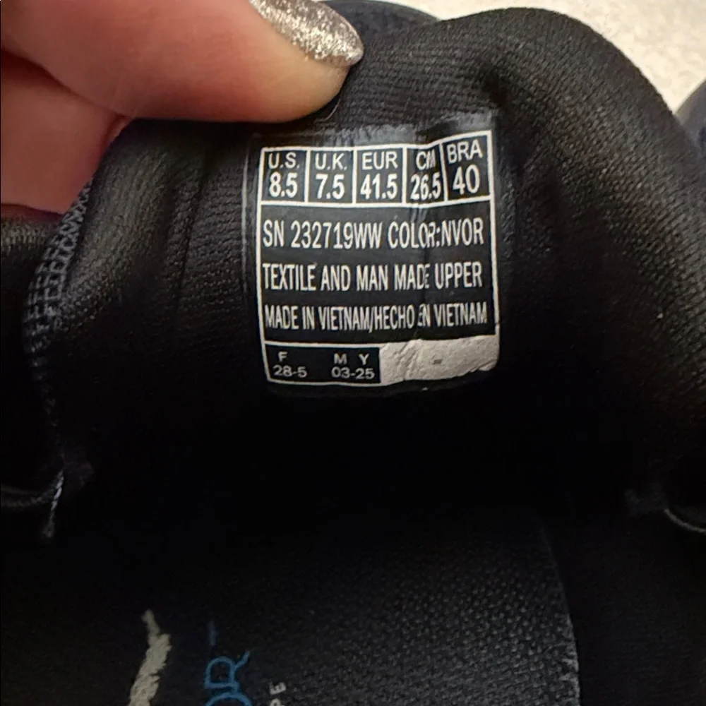 Skechers D'LUX Walker 2.0 Slip-On Sneakers SN232179 Wide Width Navy/Grey/Orange - Picture 6 of 12